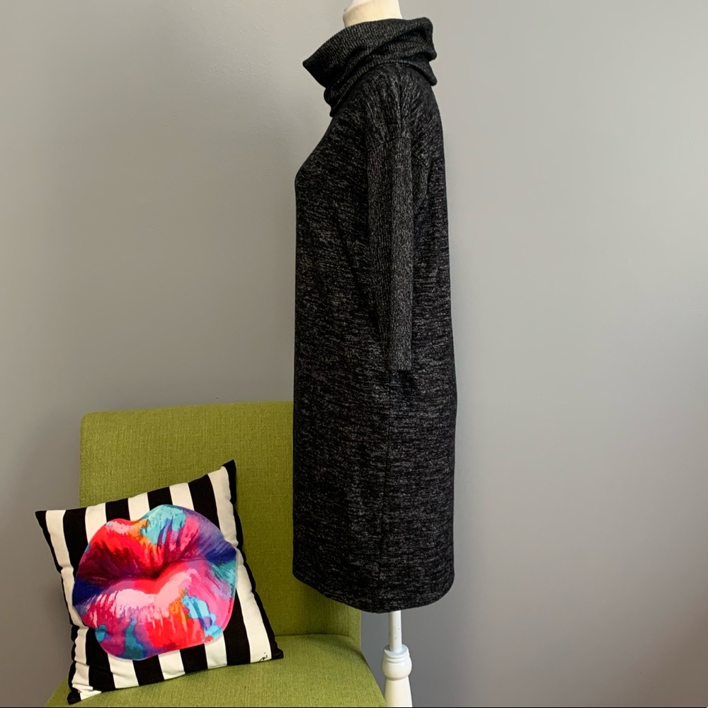 Gap Grey Oversized Turtleneck Sweater Dress - Picture 4 of 8